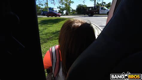 Nerdy Brunette Girl Kelsey Kage Gets Her Twat Filled In The Back Of A Van Nakedpics