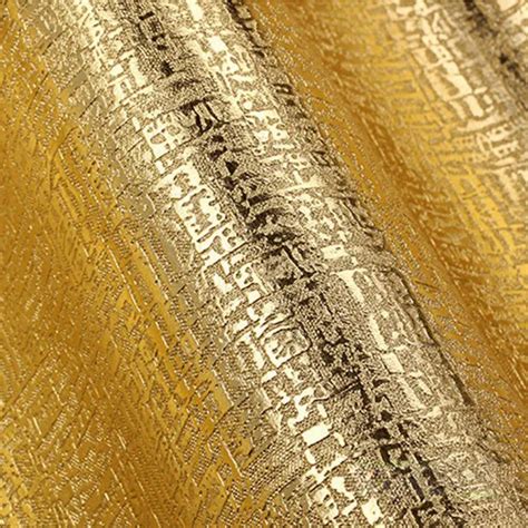 Modern Solid Gold Foil Wallpaper Metallic Gold Texture Light Reflect
