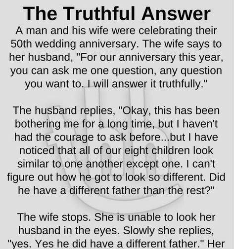 The Truthful Answer Funny Story Husbandwifejokes Funny Long Jokes