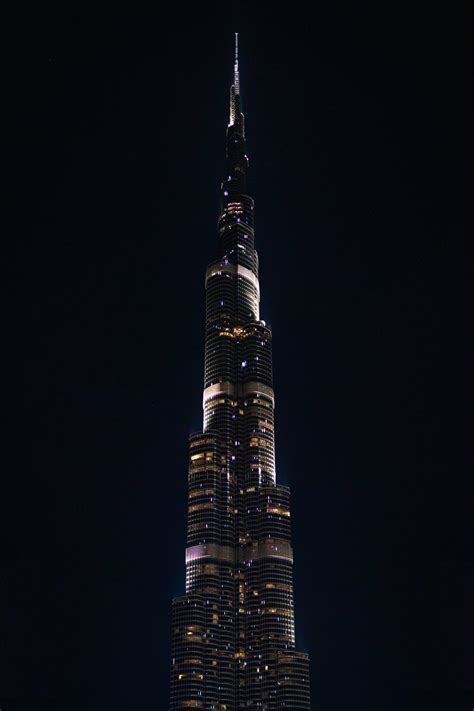 Burj Khalifa Dubai Bei Nacht · Kostenloses Stock Foto