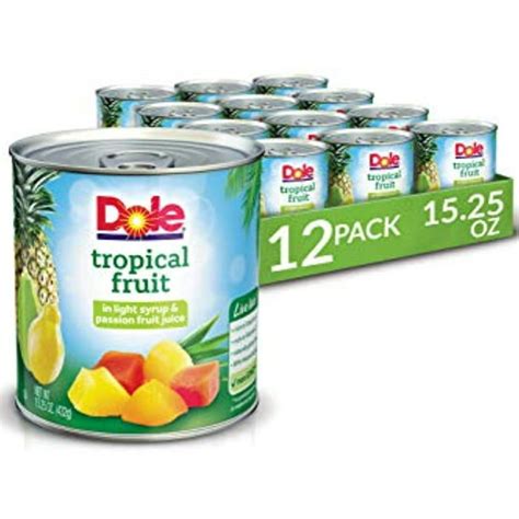 Dole Canned Tropical Fruit In Light Syrup And Passionfruit Juice
