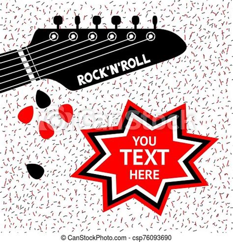 Design Of Posters Rock And Roll Festival Vector Illustration Design