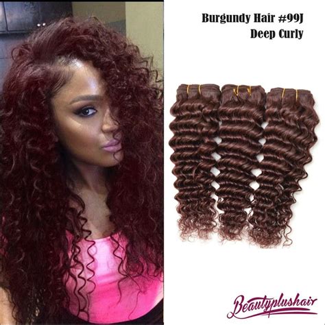 4pcs Lot 7a Red Brazilian Virgin Hair Deep Wave Human Hair Extensions Burgundy Curly Hair Weaves
