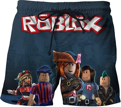 Fnqkmlep Roblox Pants Shorts Personality Sports Shorts Beach And Pool