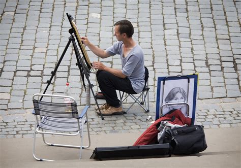 Filestreet Artist Painting In A Painting Easel Dresden 1384