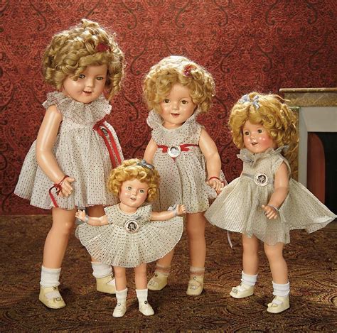 composition dolls usa — 25 22 18 and 13 shirley temple dolls in costume from curly