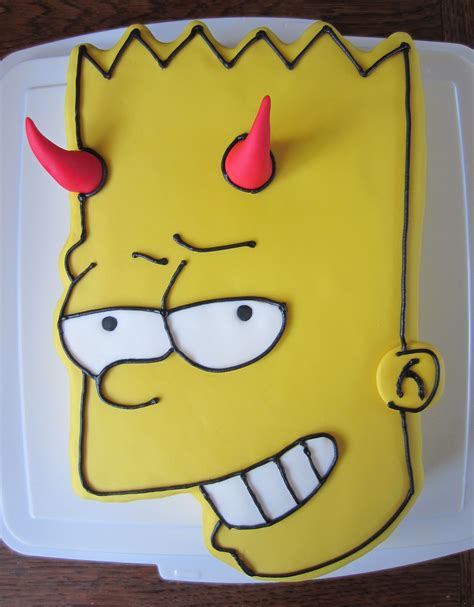 Bart Simpson Cake Simpsons Cake Bart Simpson Cakes Desserts Design Decor Tailgate Desserts