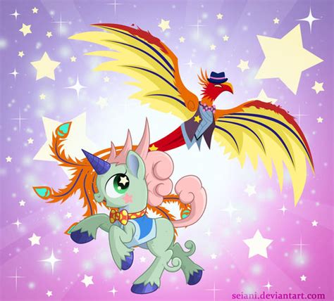 Mlp Odd Eyes Unicorn And Phoenix By Seiani On Deviantart