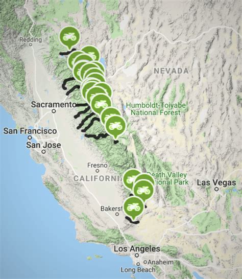 Exploring The Sierra Nevada Mountains Map In 2023 2023 Calendar Printable