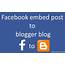 How To Add Facebook Post Blogger Blog  Meralesson