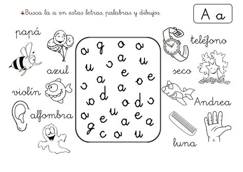 Fichas Infantiles Ficha De Las Letras Del Abecedario Con Dibujos