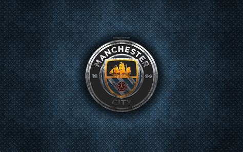 Download Wallpapers Manchester City Fc English Football Club Blue