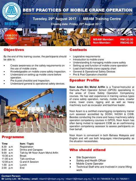 Since then mbam has grown into an organized and cohesive umbrella organization, representing the. BEST PRACTICES OF MOBILE CRANE OPERATION | Master Builders ...