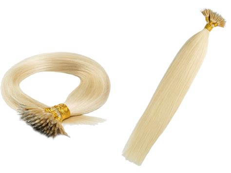 Włosy naturalne doczepiane na nano ringi 40cm 0 6g 20 sztuk kolor 60
