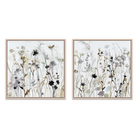 Artissimo Wildflower Mist I Canvas Wall Art In 2020 Framed Canvas Art