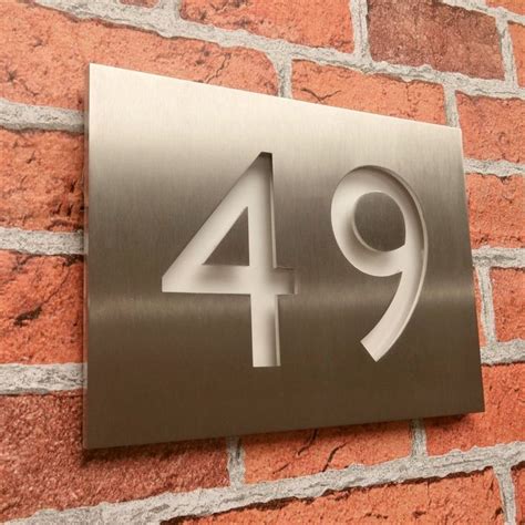 Led House Number Plaque Stainless Steel House Number Backlit House