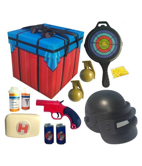Crazy Toys Pubg Airbox Airdrop Box 12 Pcs Pubg Helmet And Accessories