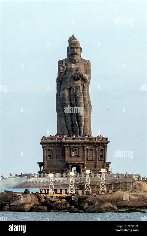 Tamil Poet Thiruvalluvar 41 Metre 133 Feet Tall Stone Sculpture In