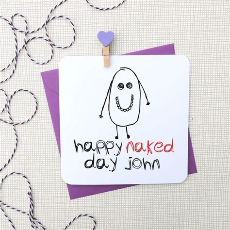Happy Naked Day Personalised Card By Parsy Card Co