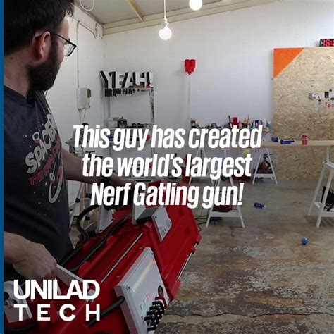 world s largest nerf gatling gun this guy made a massive nerf gatling gun and it s incredible