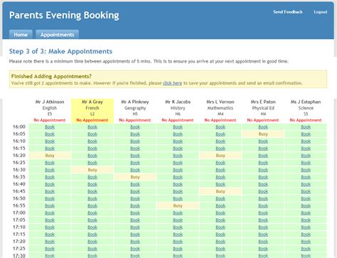 The appointment scheduling system can be of great help to receive payments on booking for those companies. Lealands High School - Parents Evening Online Booking System