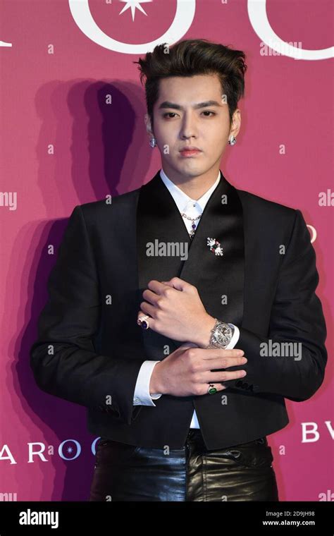 chinese canadian actor rapper singer record producer and model kris wu attends the bulgari