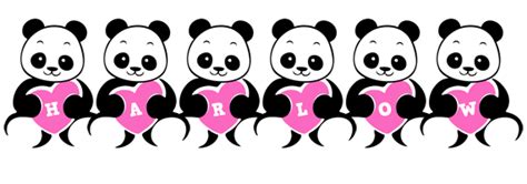 Harlow Logo Name Logo Generator Popstar Love Panda Cartoon