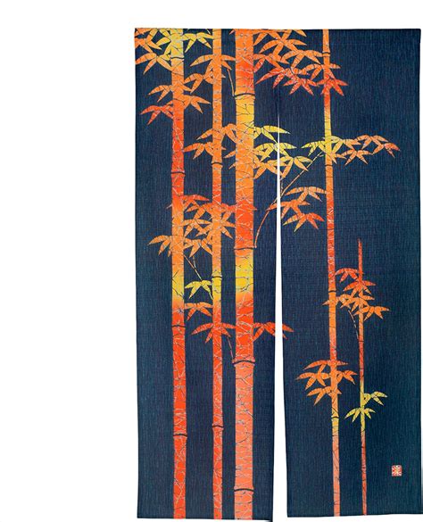 Kwos Japanese Noren Doorway Curtain Long Type Bamboo Noren Curtains
