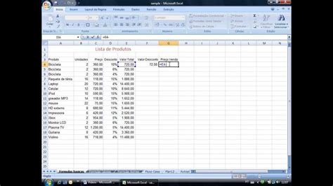Excel F Rmula B Sica Para Um Fluxo De Caixa Youtube