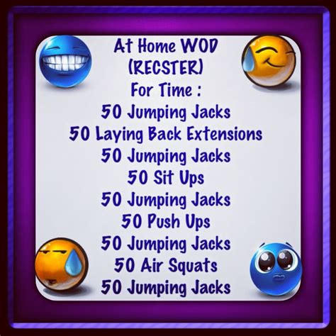 At Home Wod Anyone Can Do Without Equipment Crossfit At Home At Home