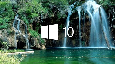 Windows 10 White Simple Logo Over The Green Hills Wal