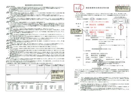 建設廃棄物処理委託契約書様式及び記入例 Obiadyuandrzejakutnopl