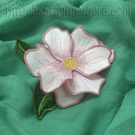 Free Standing Lace Magnolia Flower Birochka Embroidery