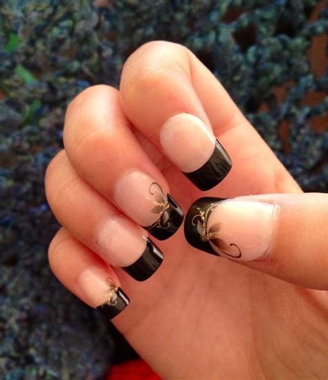 The Trendy Black French Tip Nails