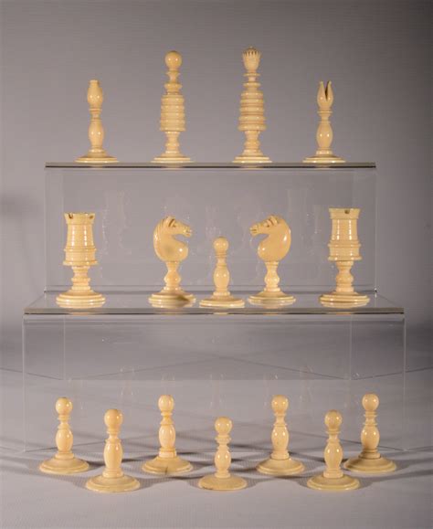 Antique Early 19th Century Ivory Chess Set Richard Gardner Antiques