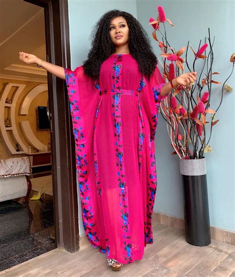2019 Latest Design African Style Kaftan Lace Chiffon Design Abaya Woman