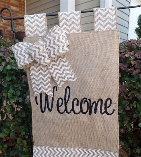 Burlap Embroidered Welcome Garden Flag 11 X 17 A Great T Idea