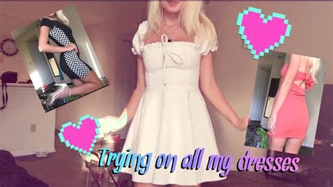 Trying On All My Dresses In My Closet Youtube