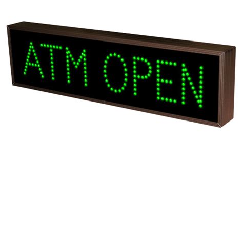 Atm Open Led Sign 5955 Bank Drive Thru Sign