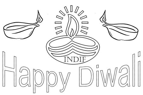 Diwali Coloring Page - Coloring Home