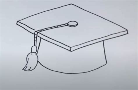 How To Draw A Graduation Cap Easy Step By Step Drawing Tutorial