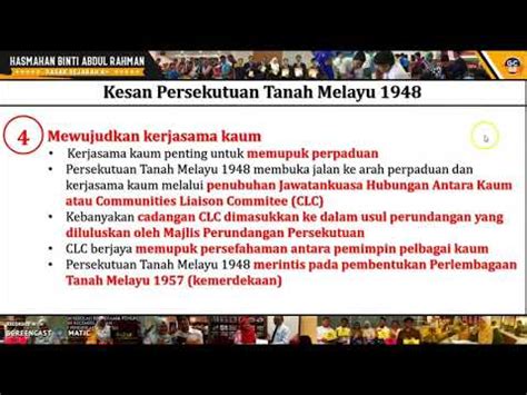 Bab Persekutuan Tanah Melayu Sejarah Tingkatan