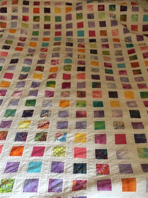 Scrap Quilt Made With 25 Inch Squares Charm Square Quilt Scrap