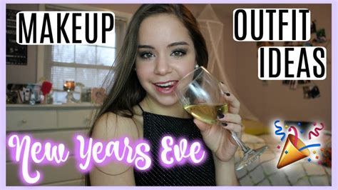 Last Minute New Years Eve Makeup And Outfit Looks Glam And Festive Youtube