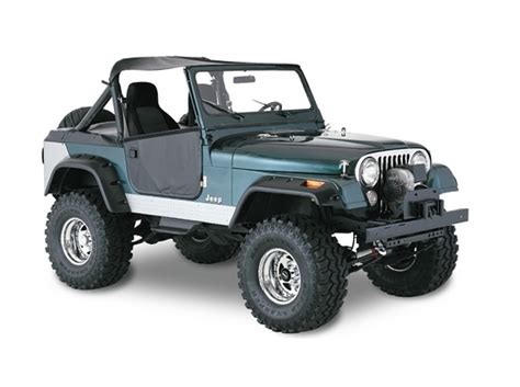 Bushwacker Cut Out Style Fender Flares 1976 1986 Jeep Cj7 Front And