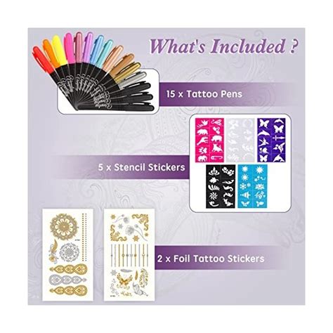 Tatouage Temporaire Stylo Tatouage Cadeau Ado Fille Avec Stylos