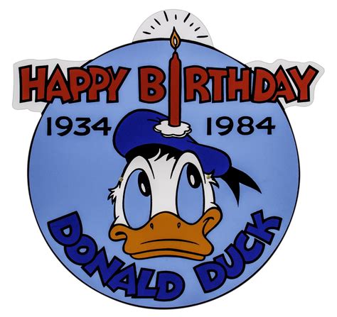 Happy Birthday Donald Duck Lamppost Sign