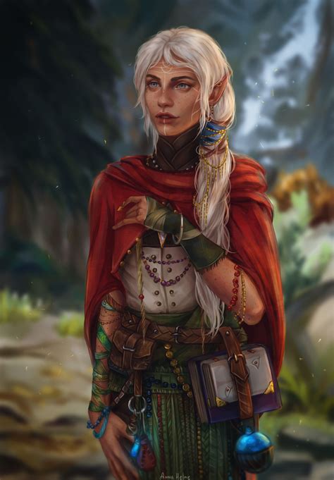 Artstation Some Fanart Anna Helme Dungeons And Dragons Characters Elf Art Elves Fantasy