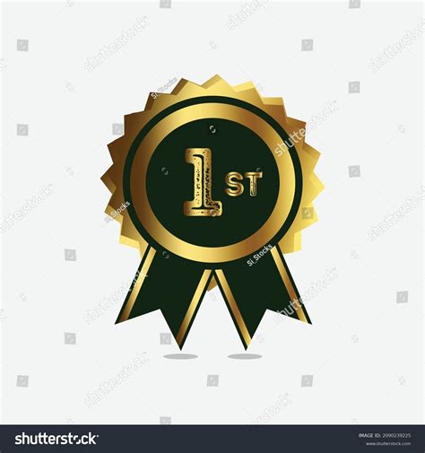 Gold Color Best Award Ribbon Batch 库存矢量图（免版税）2090239225 Shutterstock