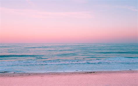5398168 5472x3648 Sunrise Wave Sunset Sea Nature Footprints Blue Water Pastel
